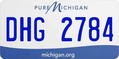 MI license plate DHG2784