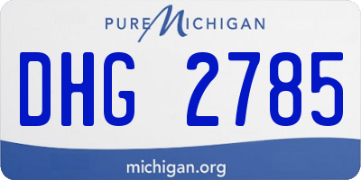 MI license plate DHG2785