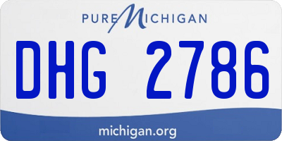 MI license plate DHG2786