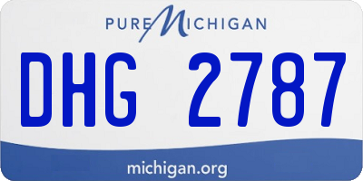 MI license plate DHG2787