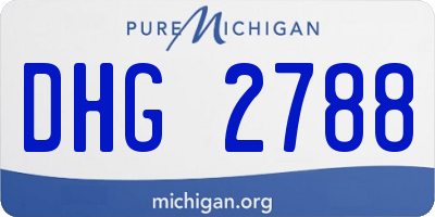 MI license plate DHG2788