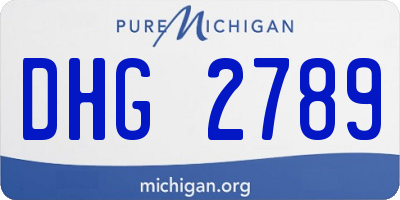 MI license plate DHG2789