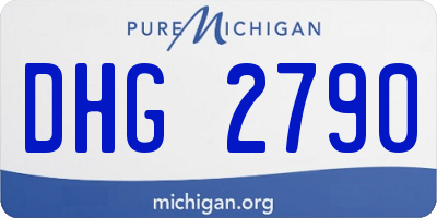 MI license plate DHG2790