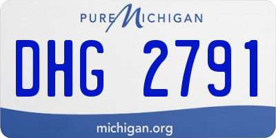 MI license plate DHG2791