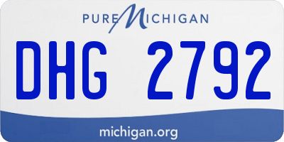 MI license plate DHG2792