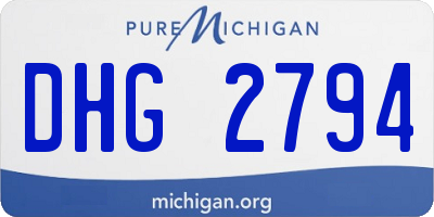 MI license plate DHG2794