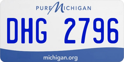 MI license plate DHG2796