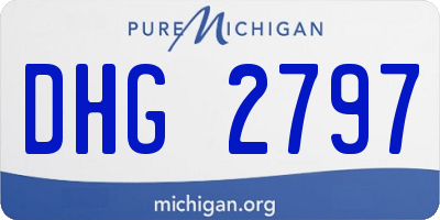 MI license plate DHG2797