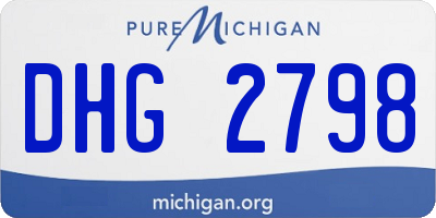 MI license plate DHG2798