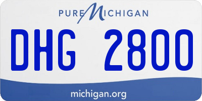 MI license plate DHG2800