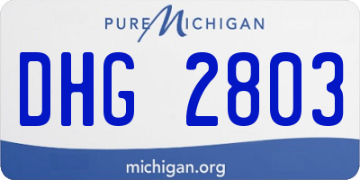 MI license plate DHG2803
