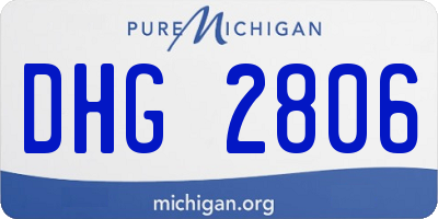 MI license plate DHG2806