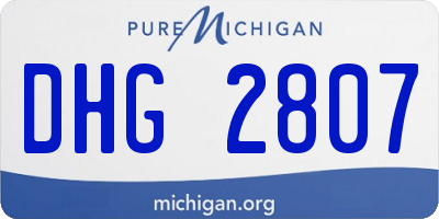 MI license plate DHG2807