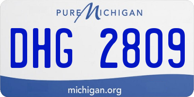 MI license plate DHG2809