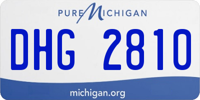 MI license plate DHG2810