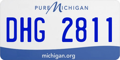 MI license plate DHG2811