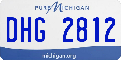 MI license plate DHG2812