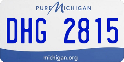 MI license plate DHG2815