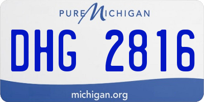 MI license plate DHG2816