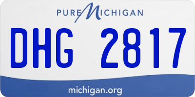 MI license plate DHG2817