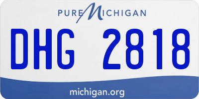 MI license plate DHG2818