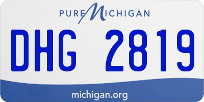 MI license plate DHG2819