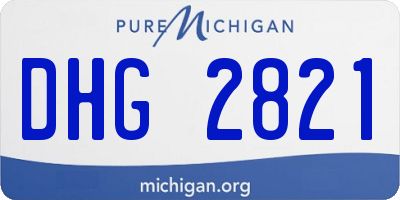 MI license plate DHG2821