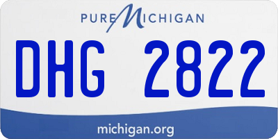 MI license plate DHG2822
