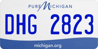 MI license plate DHG2823