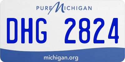 MI license plate DHG2824
