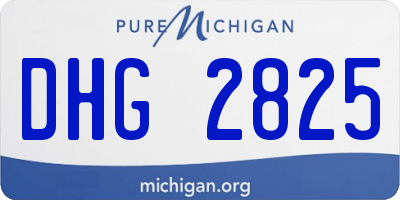 MI license plate DHG2825
