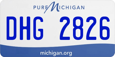 MI license plate DHG2826