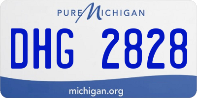 MI license plate DHG2828