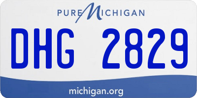 MI license plate DHG2829