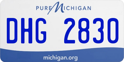 MI license plate DHG2830