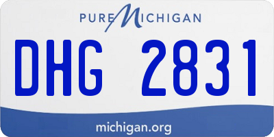 MI license plate DHG2831