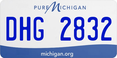 MI license plate DHG2832
