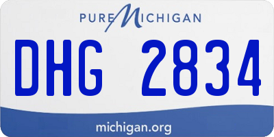 MI license plate DHG2834