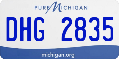 MI license plate DHG2835