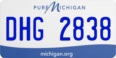 MI license plate DHG2838