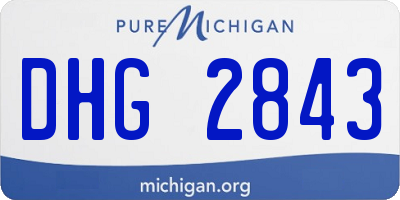 MI license plate DHG2843