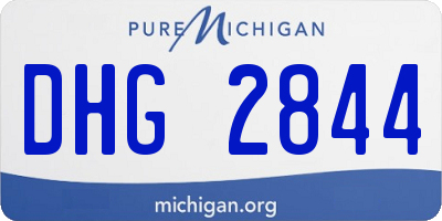 MI license plate DHG2844