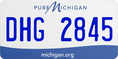 MI license plate DHG2845