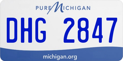 MI license plate DHG2847