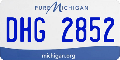 MI license plate DHG2852