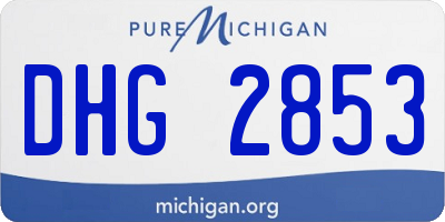 MI license plate DHG2853