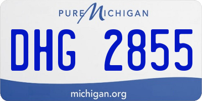 MI license plate DHG2855