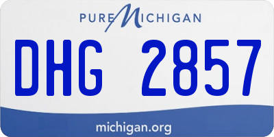 MI license plate DHG2857