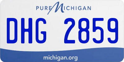 MI license plate DHG2859