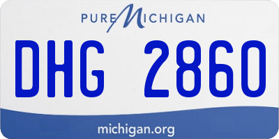 MI license plate DHG2860